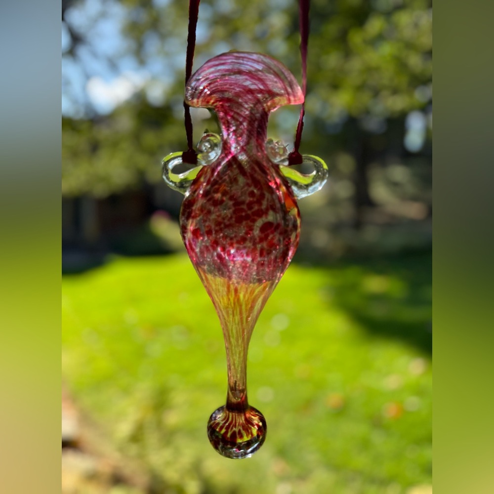 Christopher Rich Studio Art Glass Hanging Bud Vase